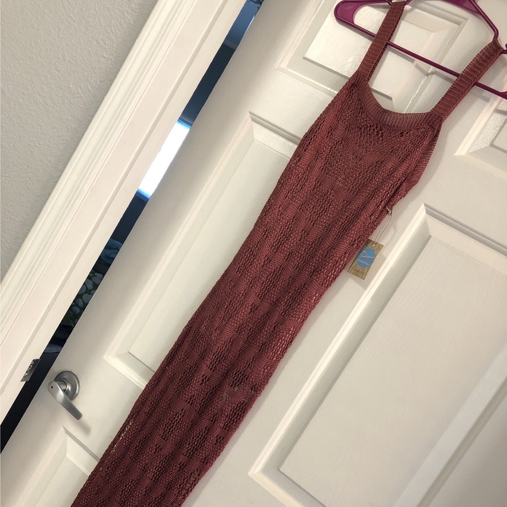 Mauve Knit Summer Dress